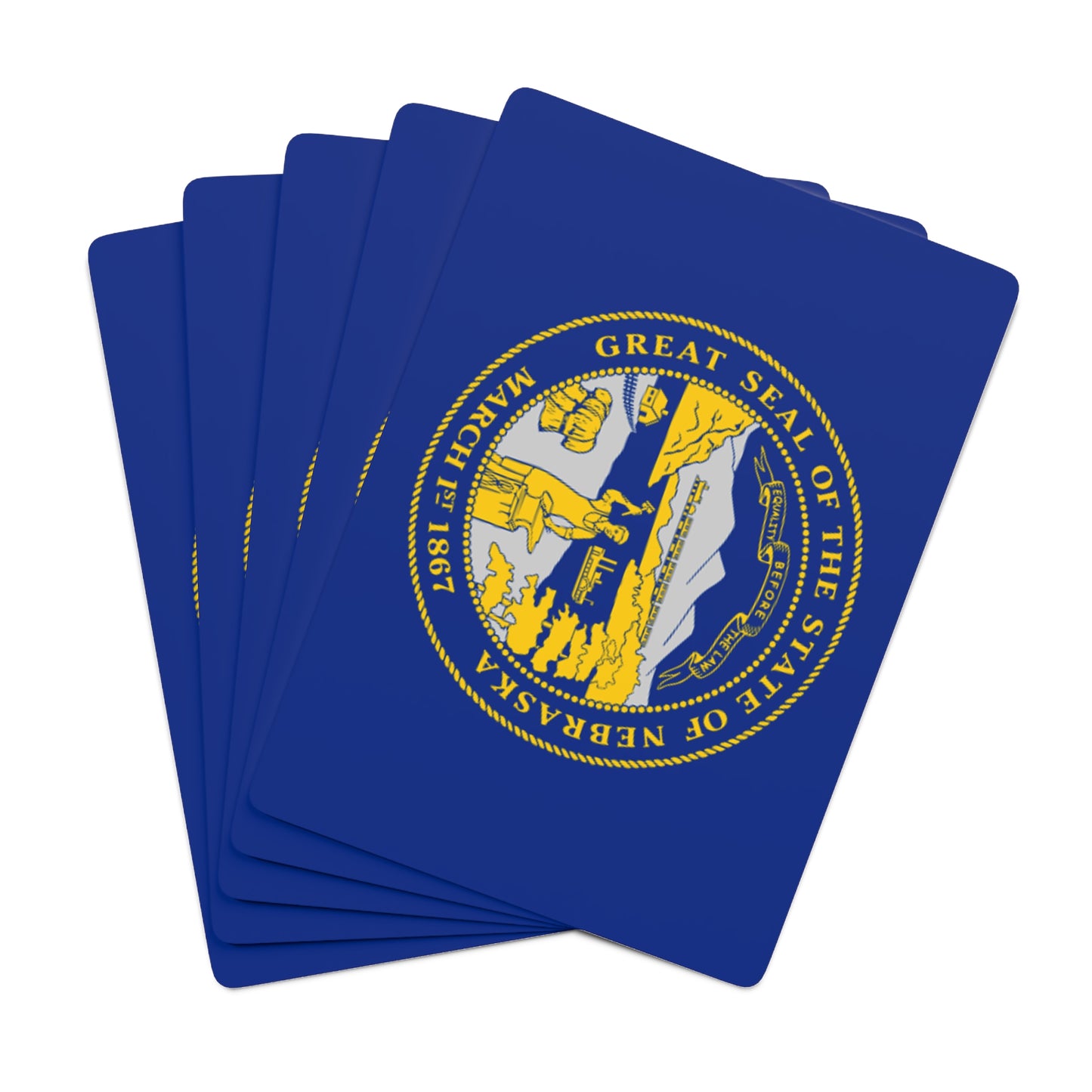 Nebraska State Flag Poker Cards
