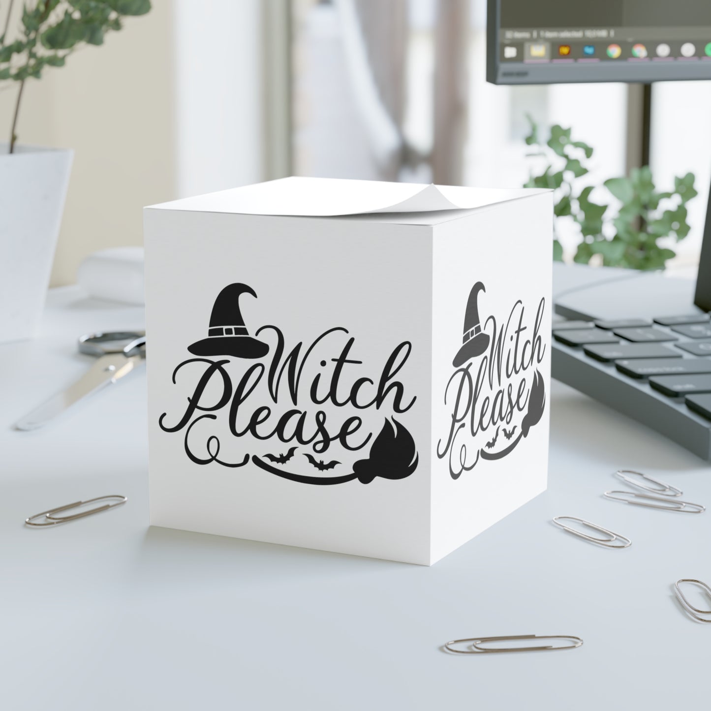 Witch Please Note Cube