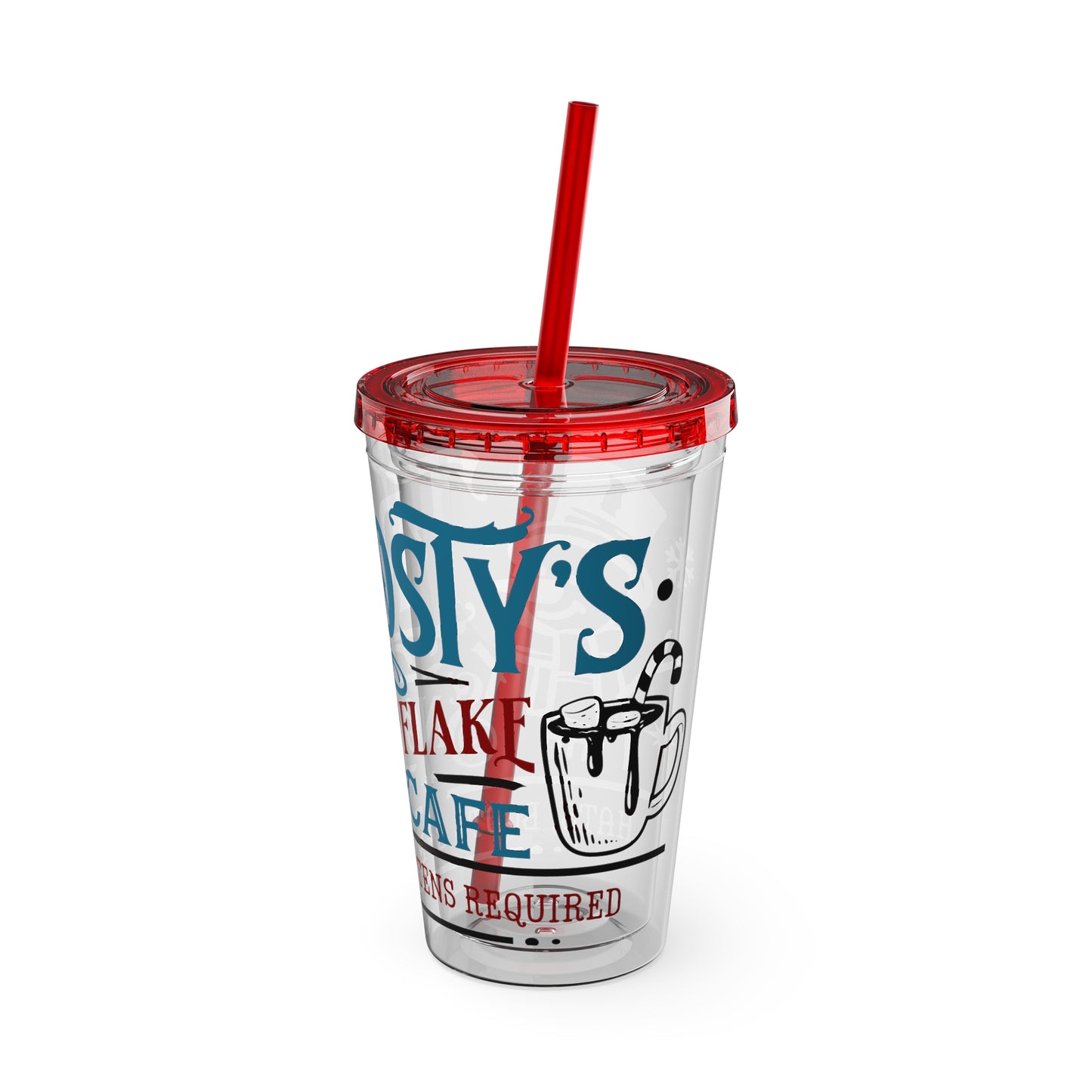 Frosty's Cafe Sunsplash Tumbler with Straw, 16oz