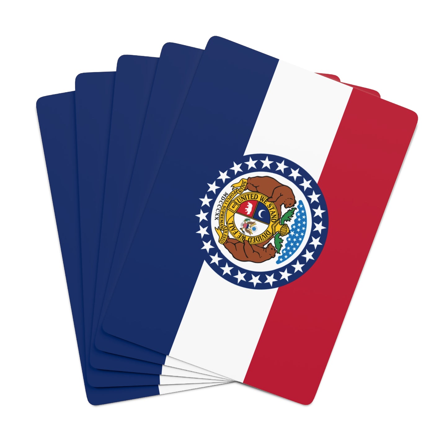 Missouri State Flag Poker Cards