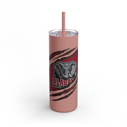 Alabama Crimson Tide Tear Maars Maker Soft Matte Tumbler, 20oz (Rose)