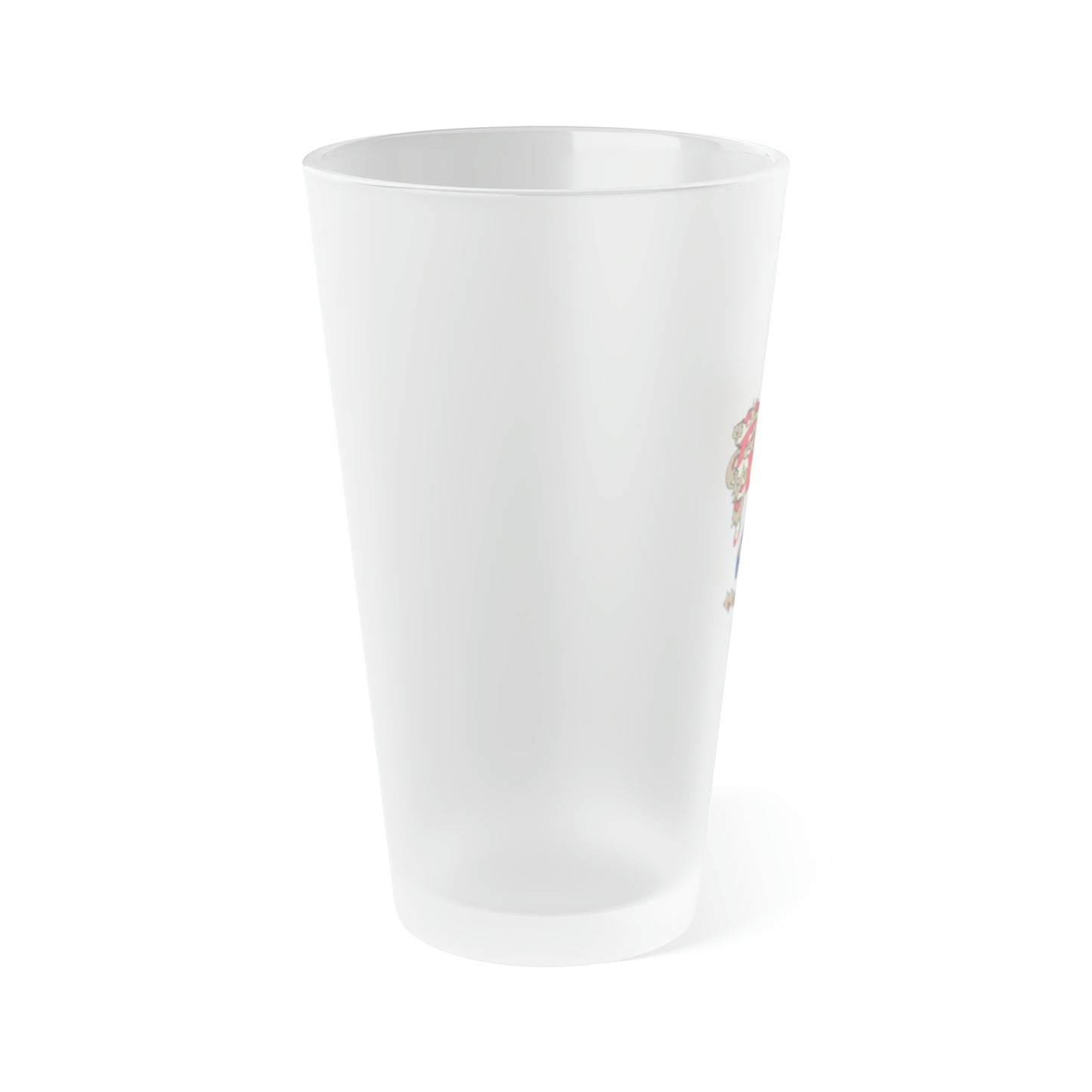 Young Family Crest Frosted Pint Glass, 16oz