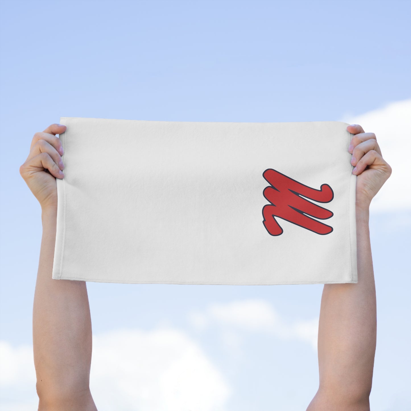 Red M Rally Towel, 11x18