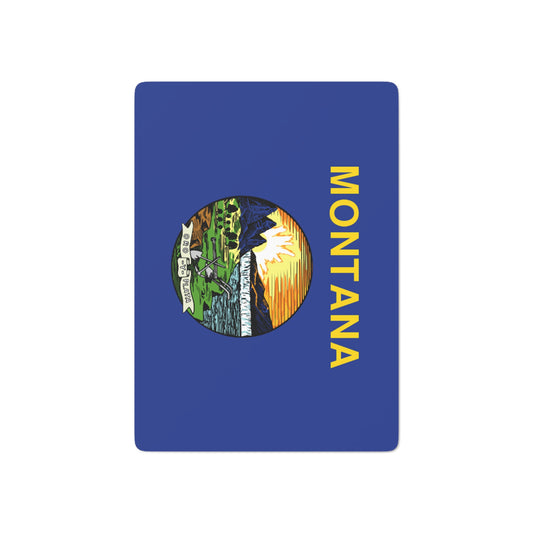 Montana State Flag Poker Cards