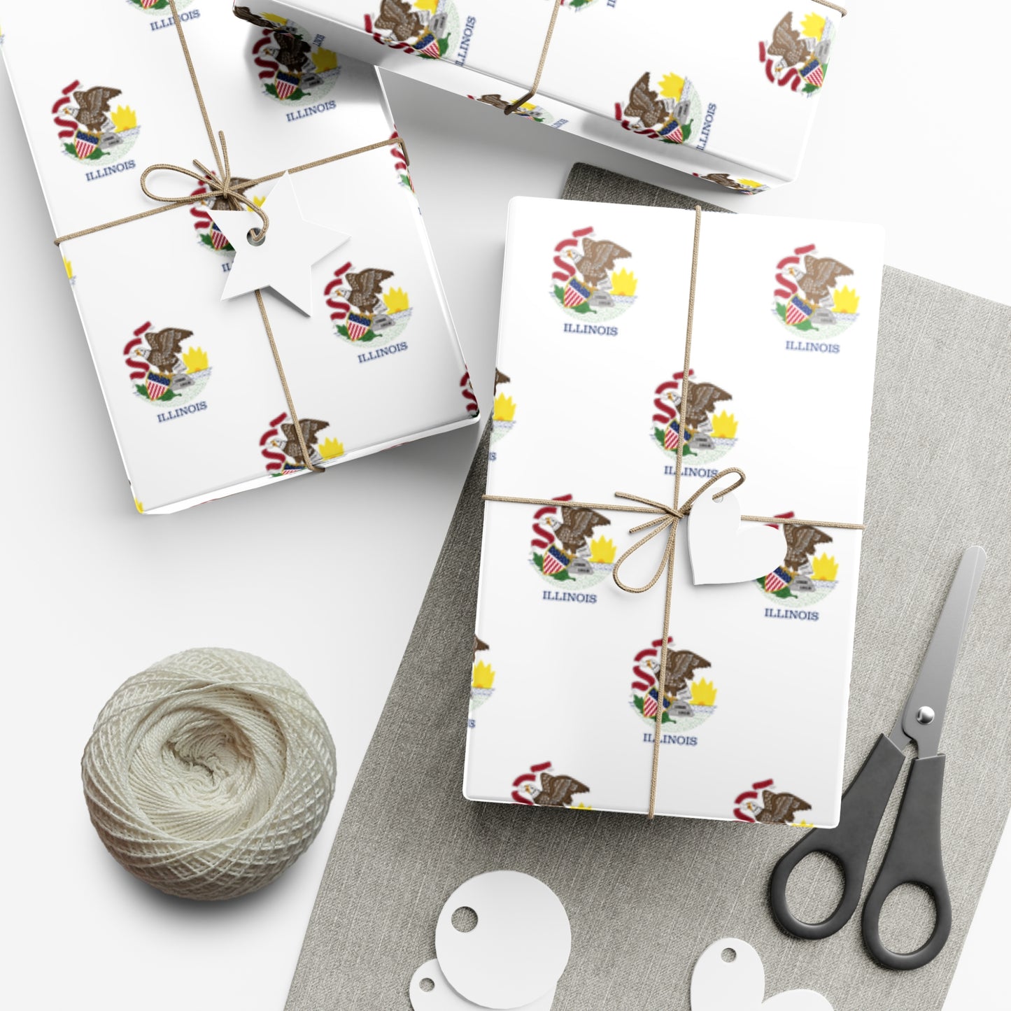Illinois Flag Gift Wrap Papers