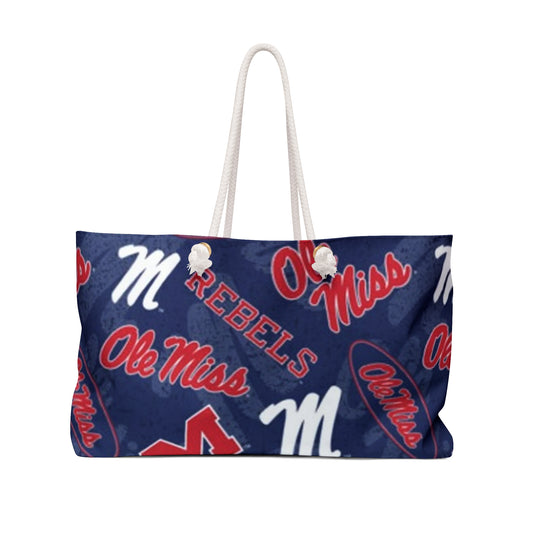 Ole Miss Rebels Weekender Bag | Stylish Travel Tote, College Sports Gift, Beach Bag, Gym Bag, Team Spirit Bag