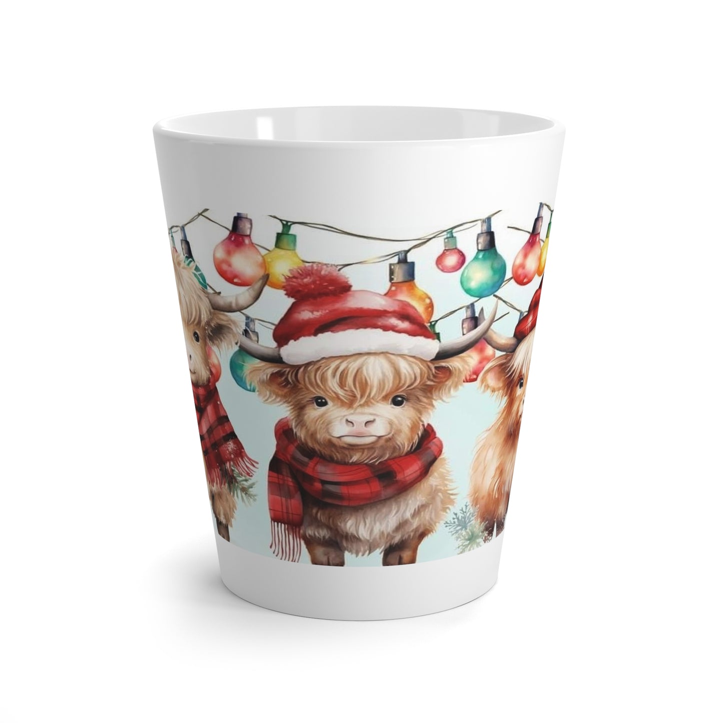 3 Holiday Cows Latte Mug