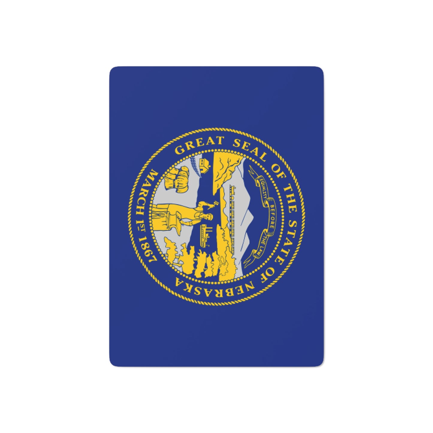 Nebraska State Flag Poker Cards