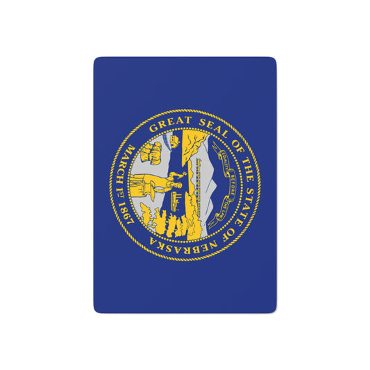 Nebraska State Flag Poker Cards