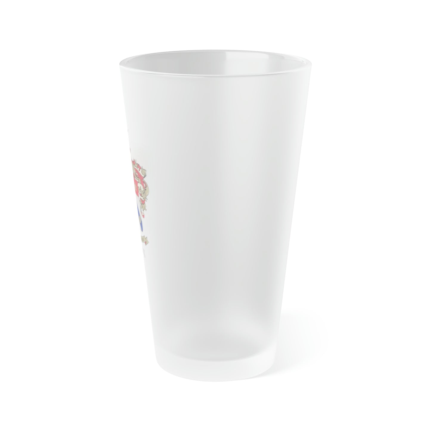 Young Family Crest Frosted Pint Glass, 16oz