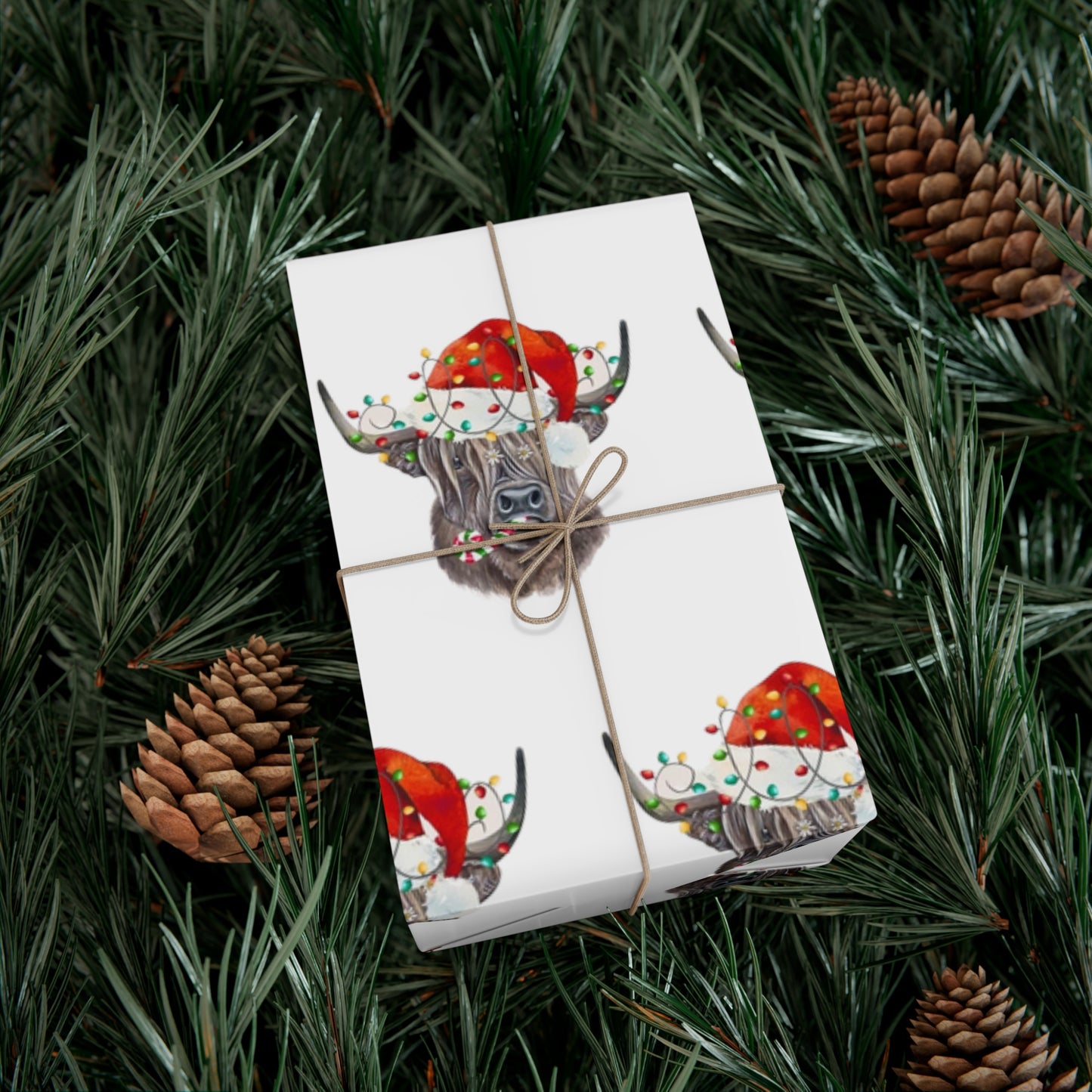 Highland Cow Christmas Gift Wrap Papers