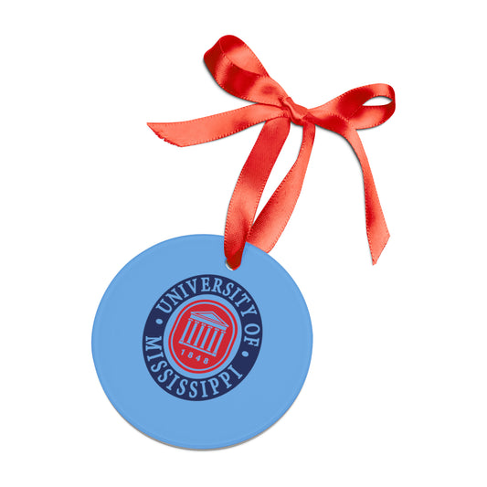 University of Mississippi Acrylic Ornament with Ribbon