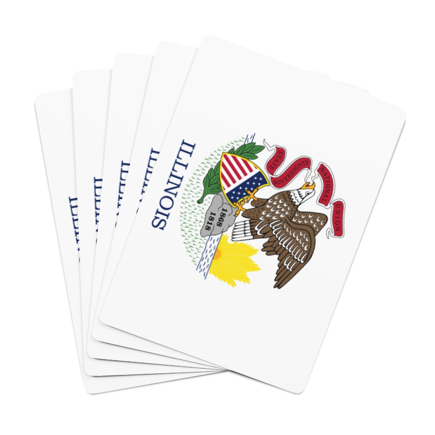 Illinois State Flag Poker Cards