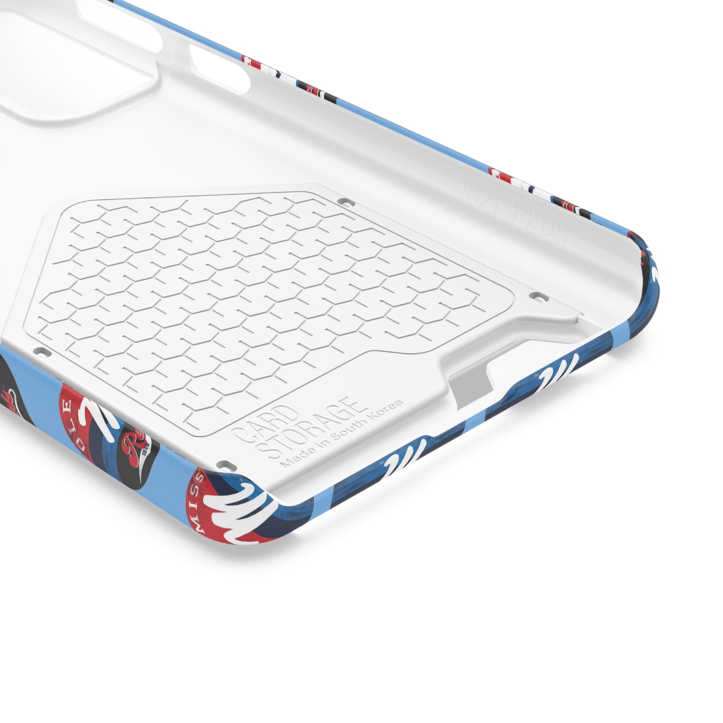 iPhone and Samsung Ole Miss "M" Rebels 1848 (BLUE) Phone Case With Card Holder