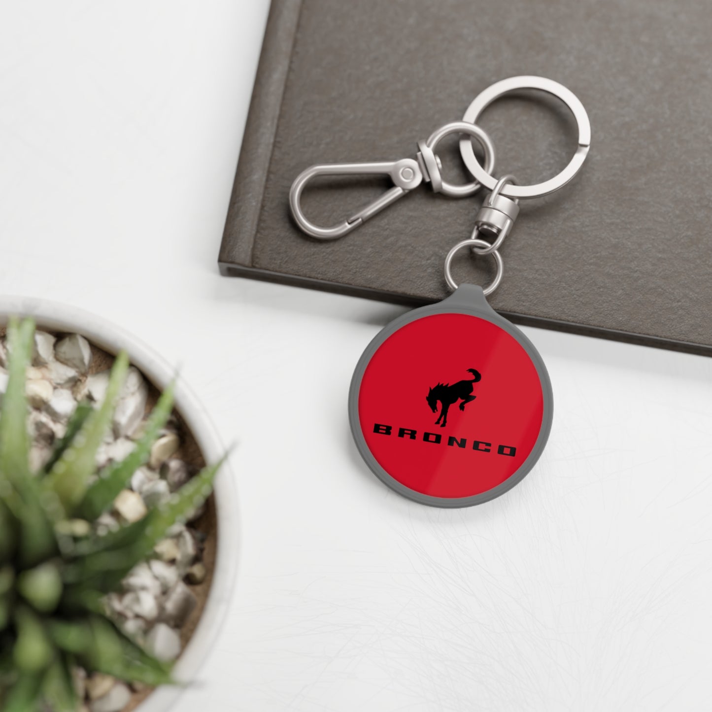 Bronco Keyring Tag (Red)