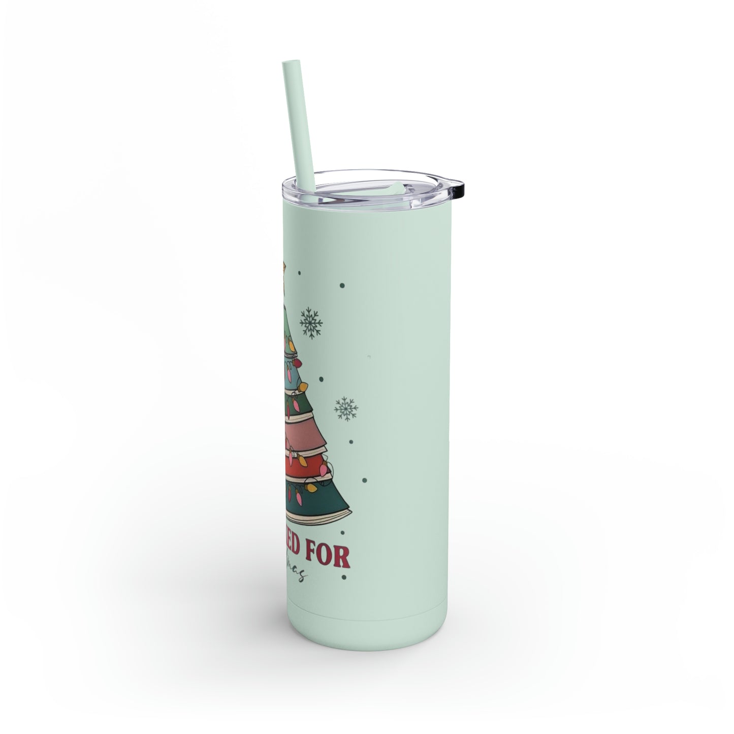 All Booked Up For Christmas Maars Maker Soft Matte Tumbler, 20oz (Rose)