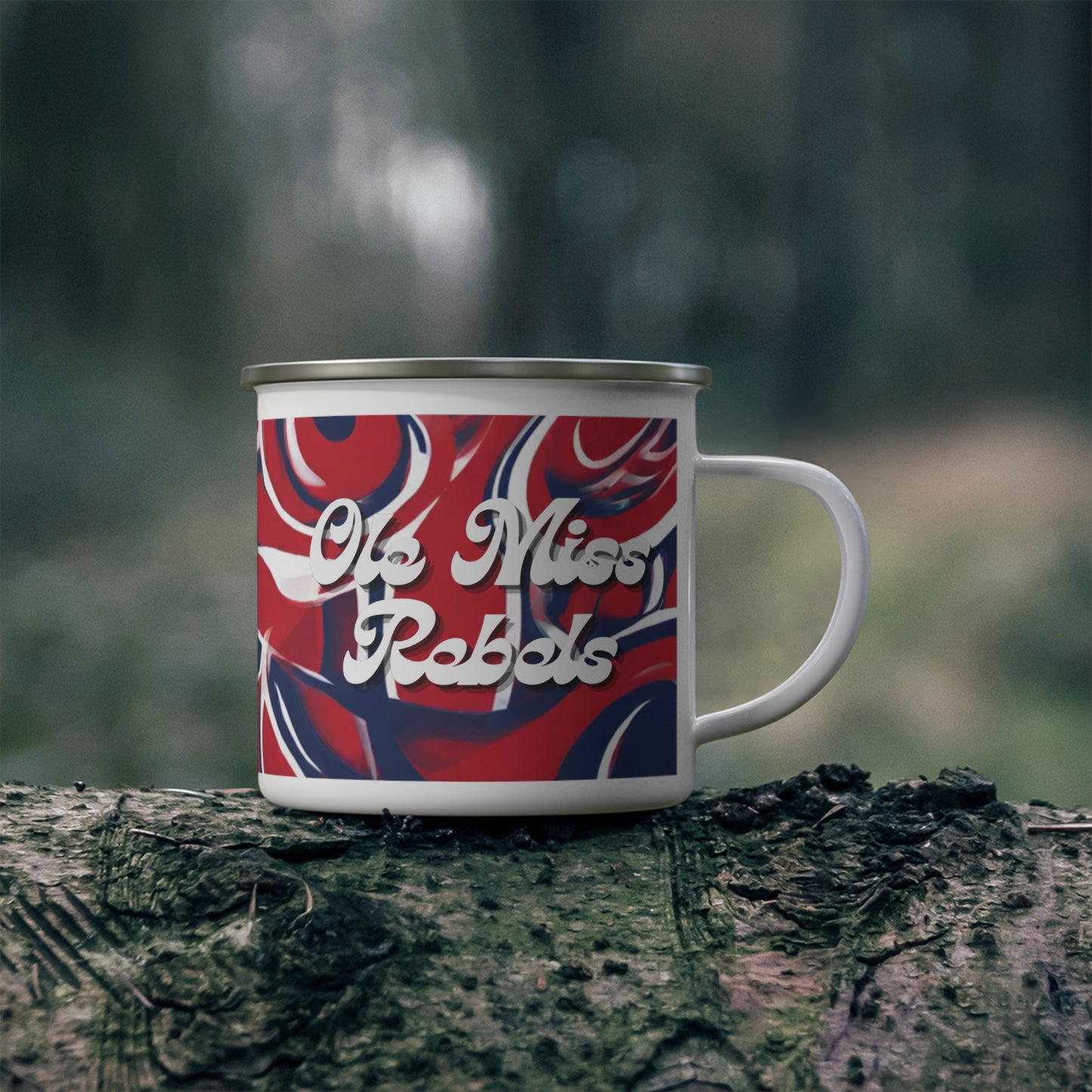 Ole Miss Rebels Enamel Camping Mug