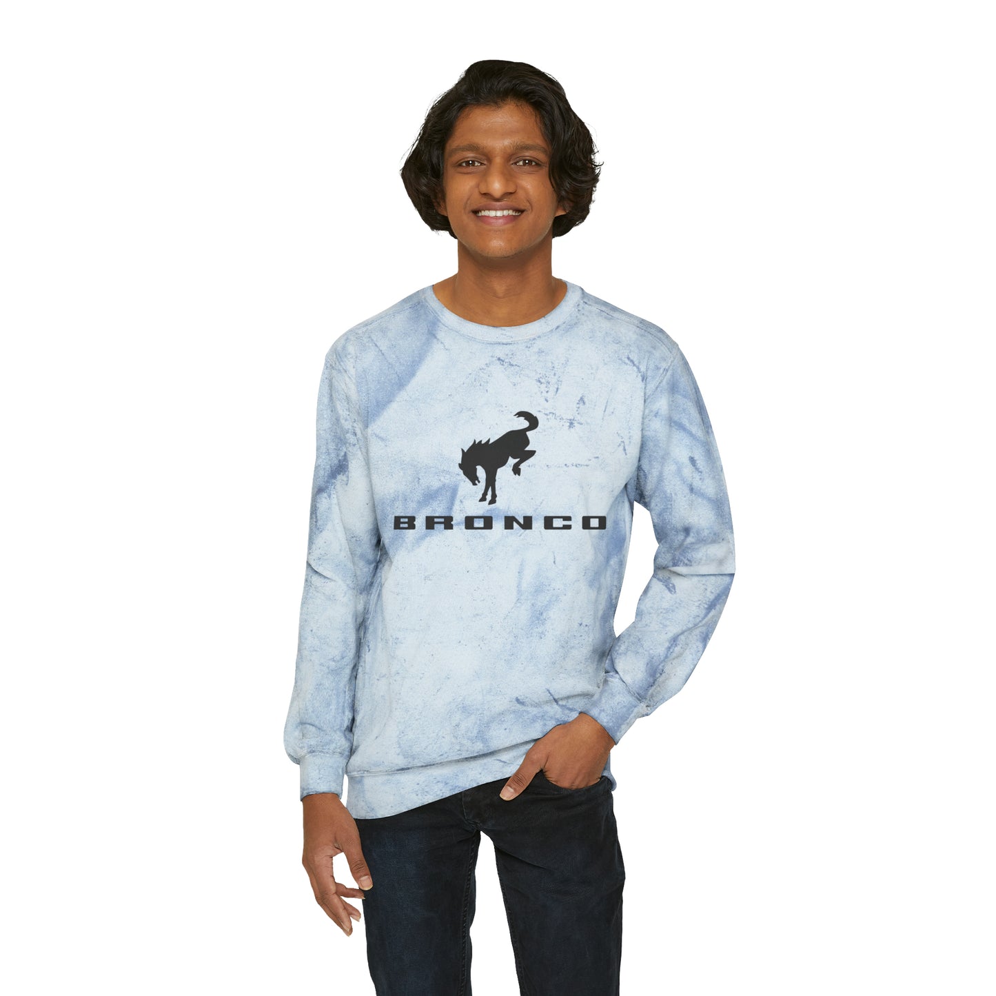 Bronco Unisex Color Blast Crewneck Sweatshirt