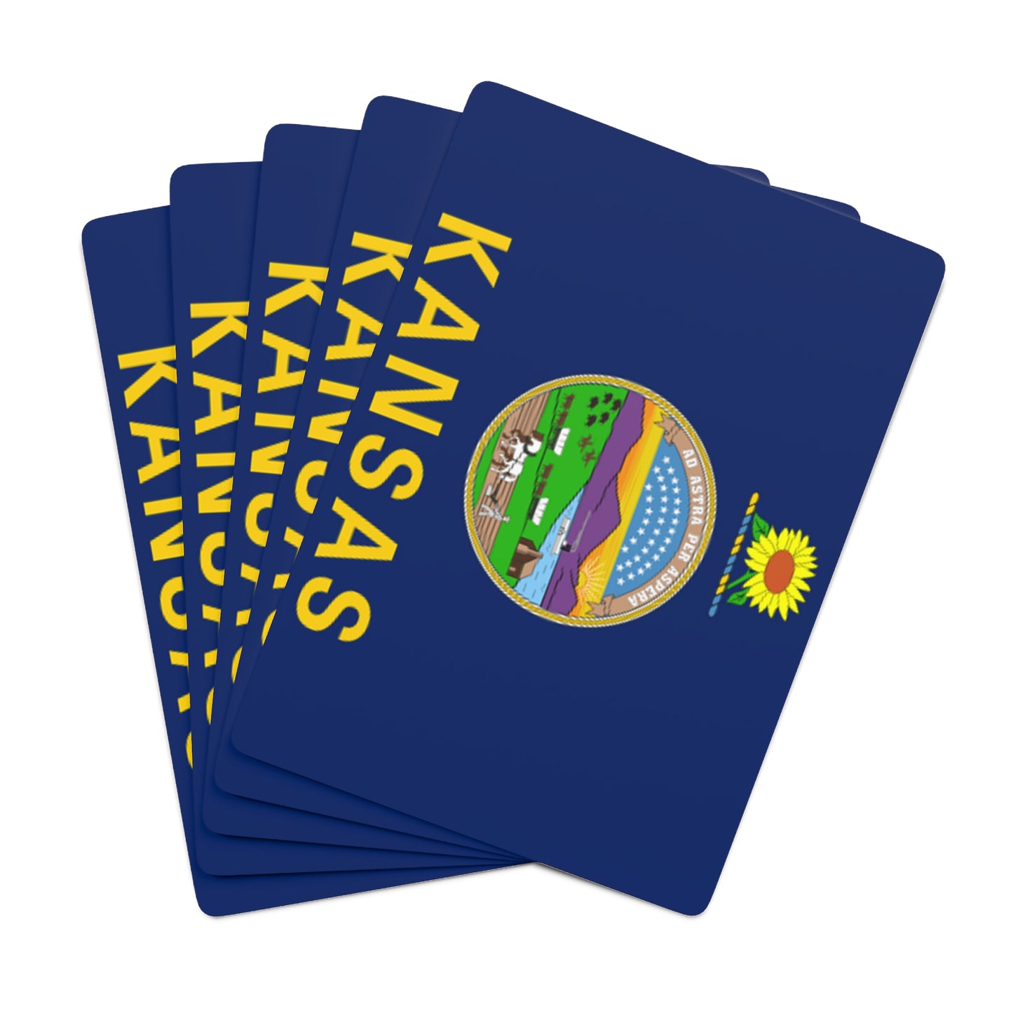Kansas State Flag Poker Cards