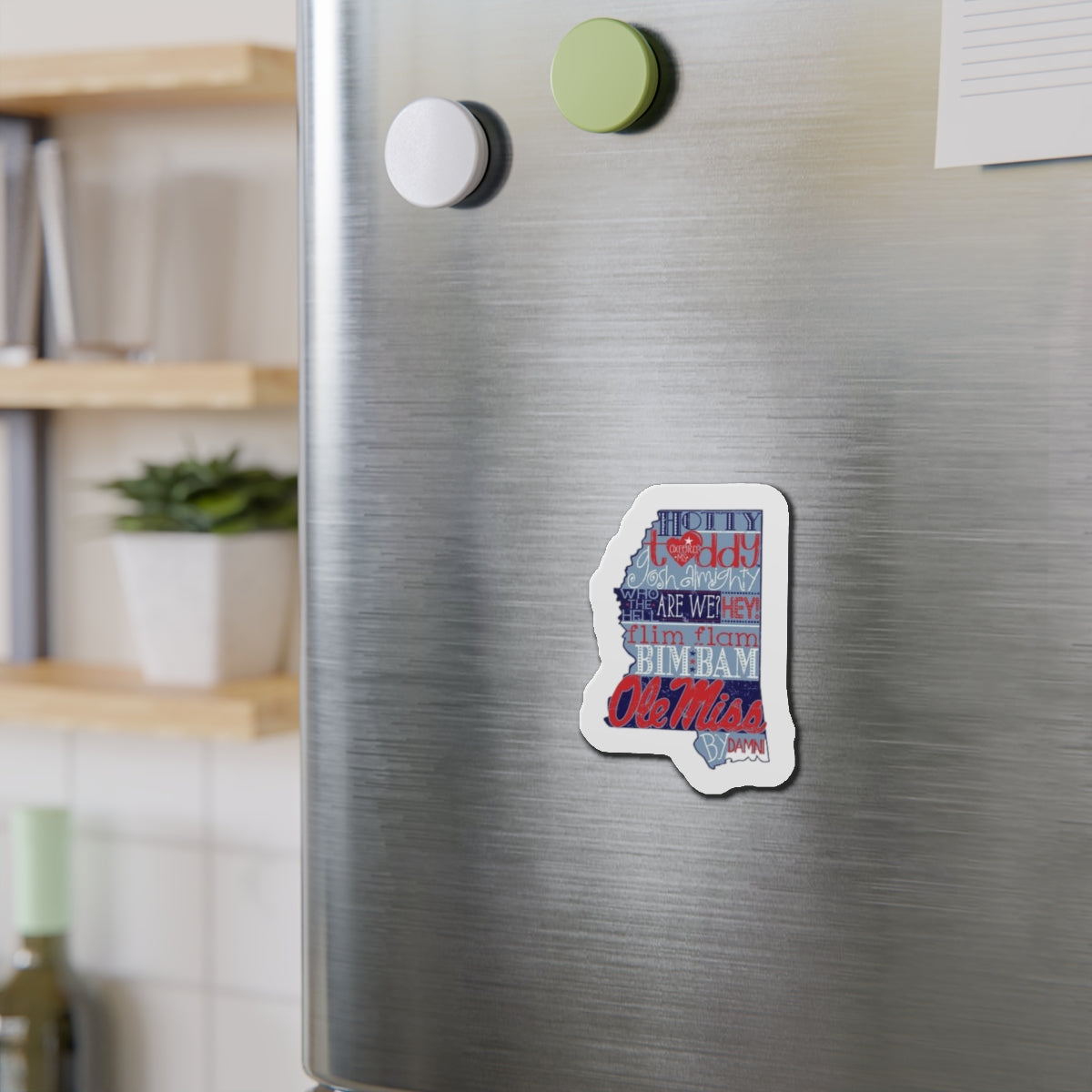 State Shaped Flim Flam Bim Bam Die-Cut Magnets