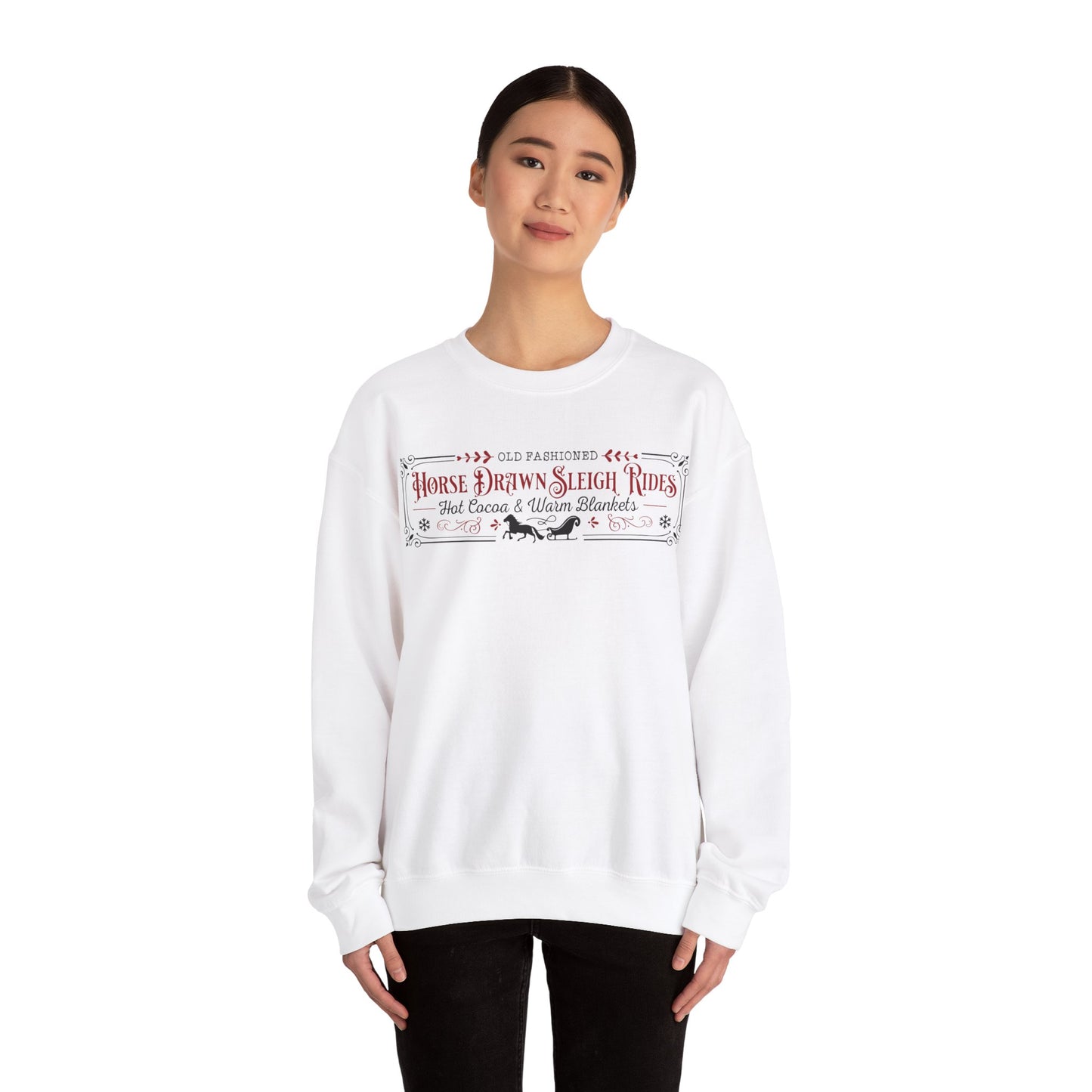 Horse Drawn Sleigh Rides Unisex Heavy Blend™ Crewneck Sweatshirt