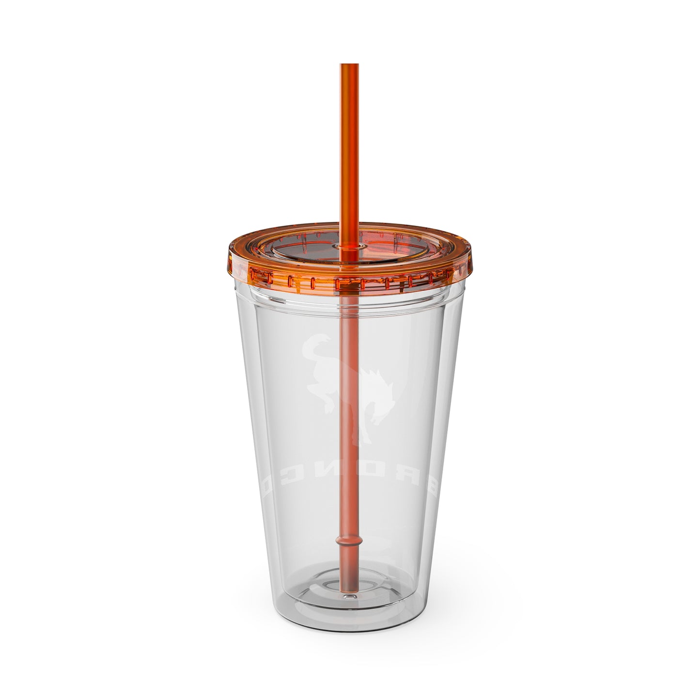Bronco Sunsplash Tumbler and You Choose from 11 colors of Lid and with Straw, 16oz