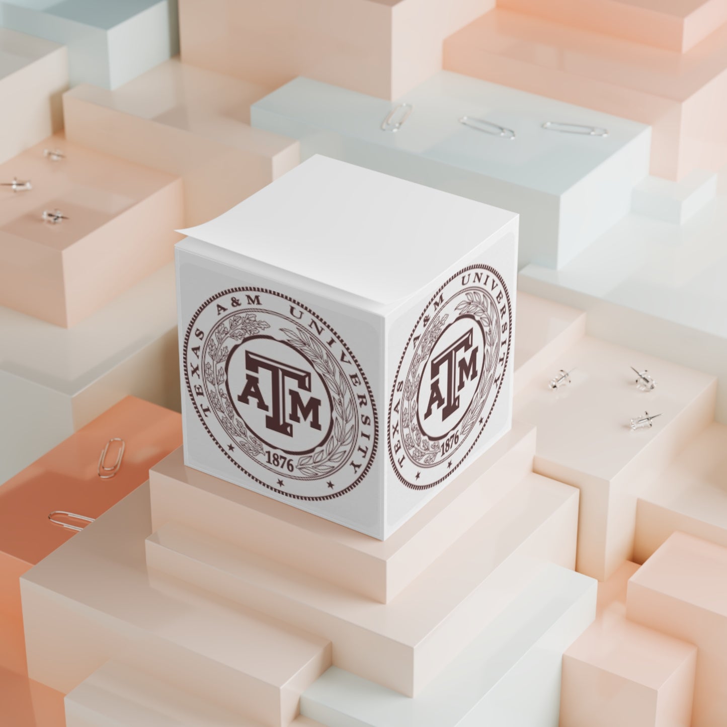 Texas A&M Seal Note Cube
