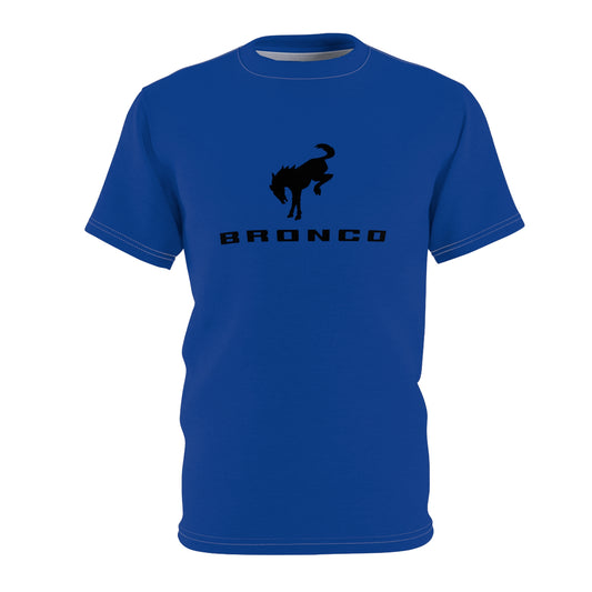 Bronco (Dark Blue) Unisex Cut & Sew Tee (AOP)