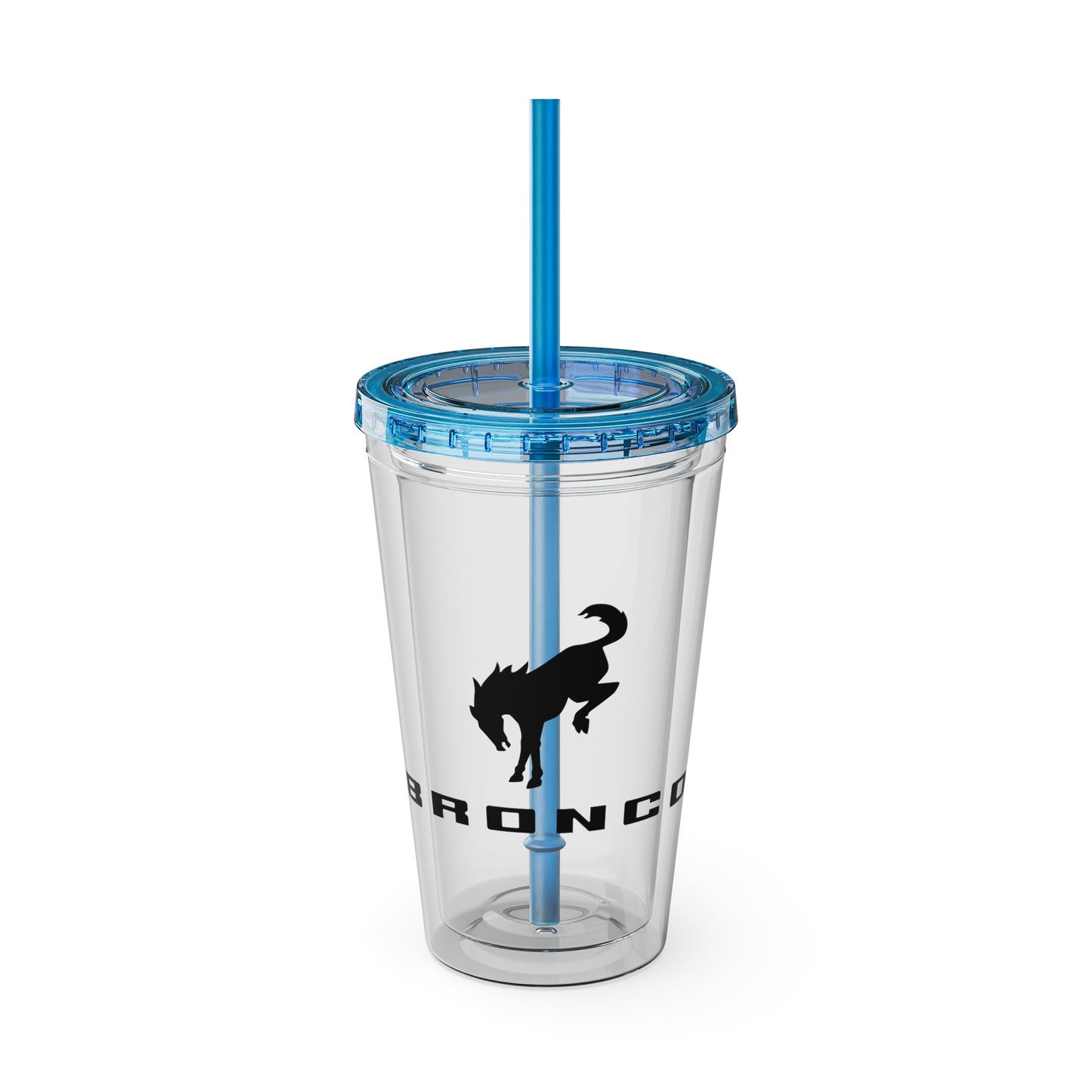 Bronco Sunsplash Tumbler and You Choose from 11 colors of Lid and with Straw, 16oz