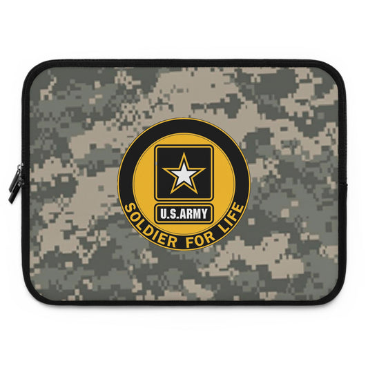 US Army Soldier For Life Laptop Sleeve (Camo)