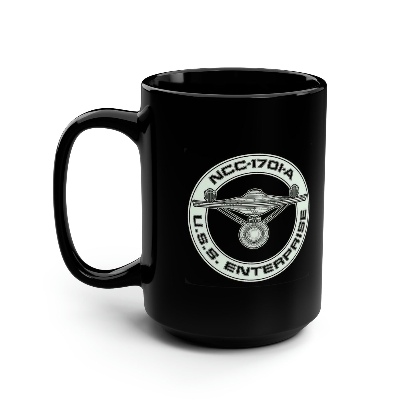 NCC 1701-A USS Enterprise Black Mug, 15oz