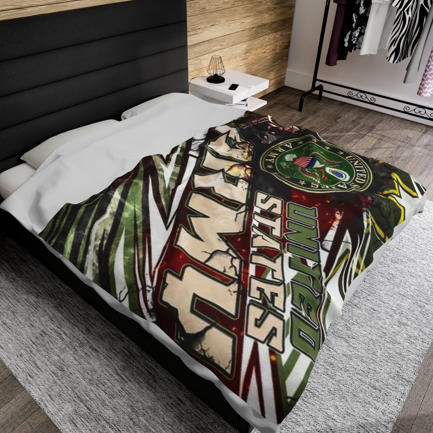 U.S. Army Velveteen Plush Blanket