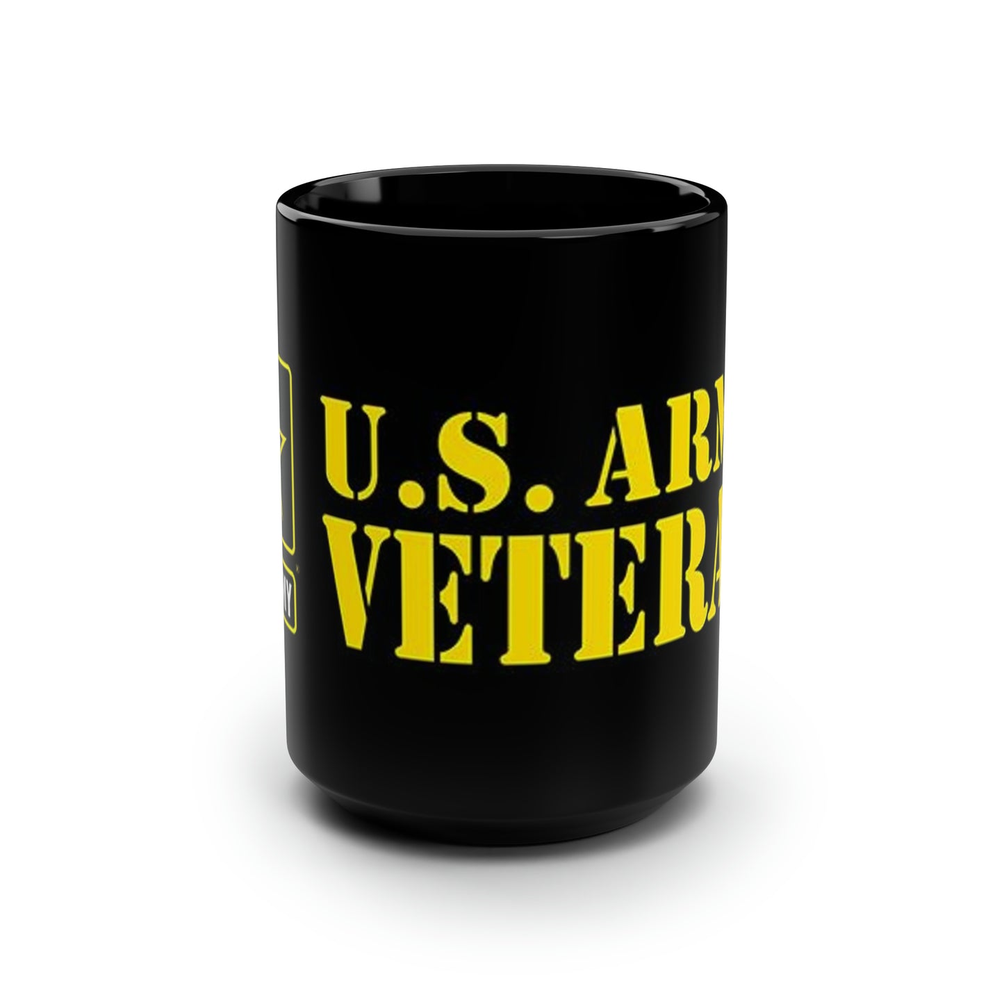 ARMY VETERAN Black Mug, 15oz