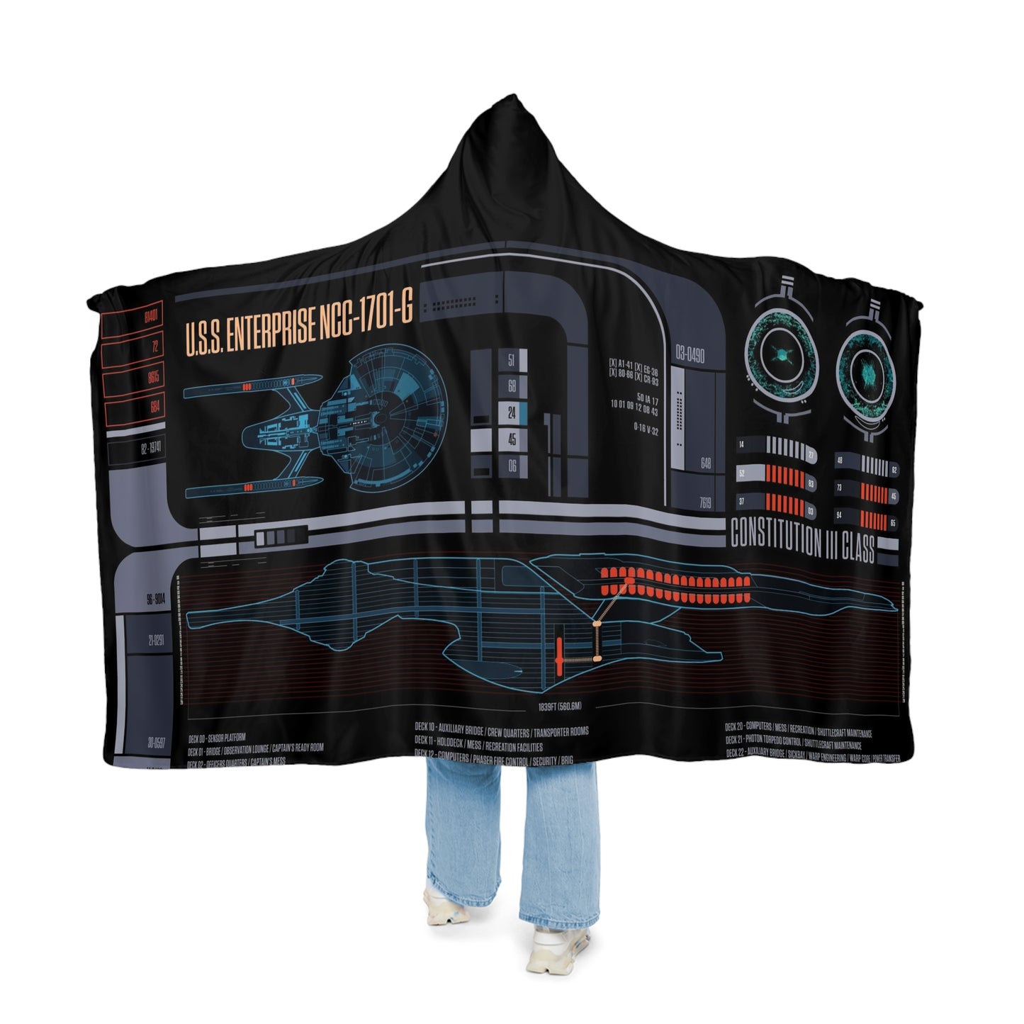 USS Enterprise G Console Snuggle Blanket