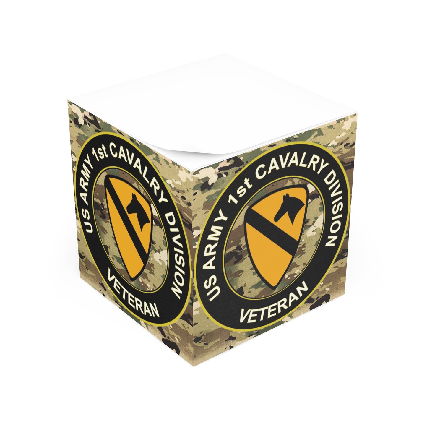 US Army 1st Cav Veteran Note Cube