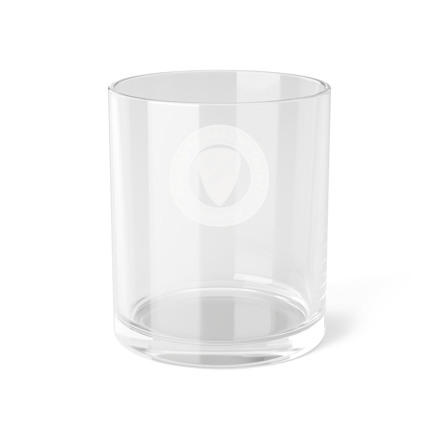 Army First Cavalry Veteran Bar Glass