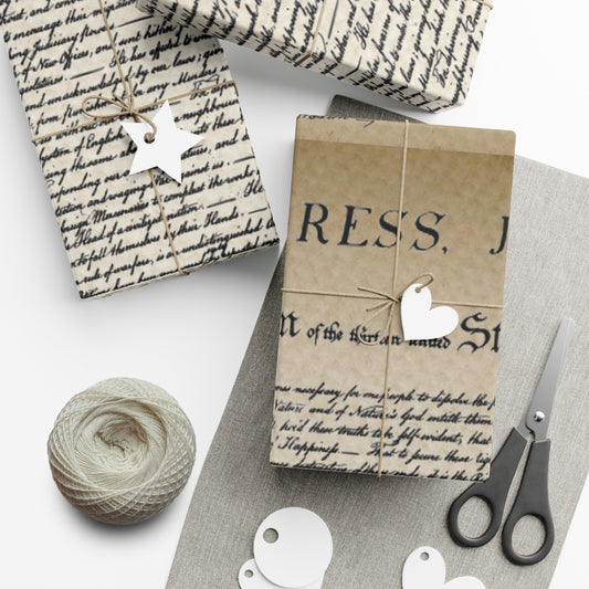 Declaration of Independence Gift Wrap Papers