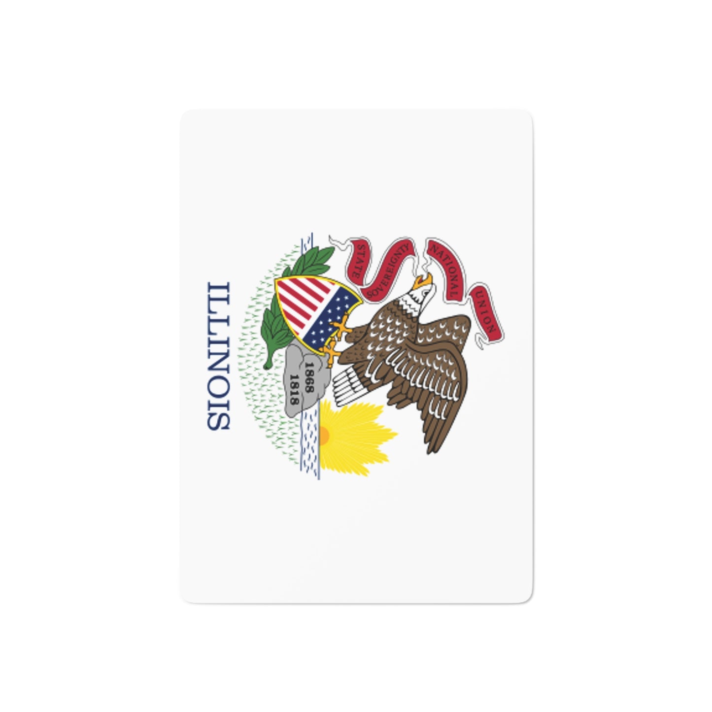 Illinois State Flag Poker Cards