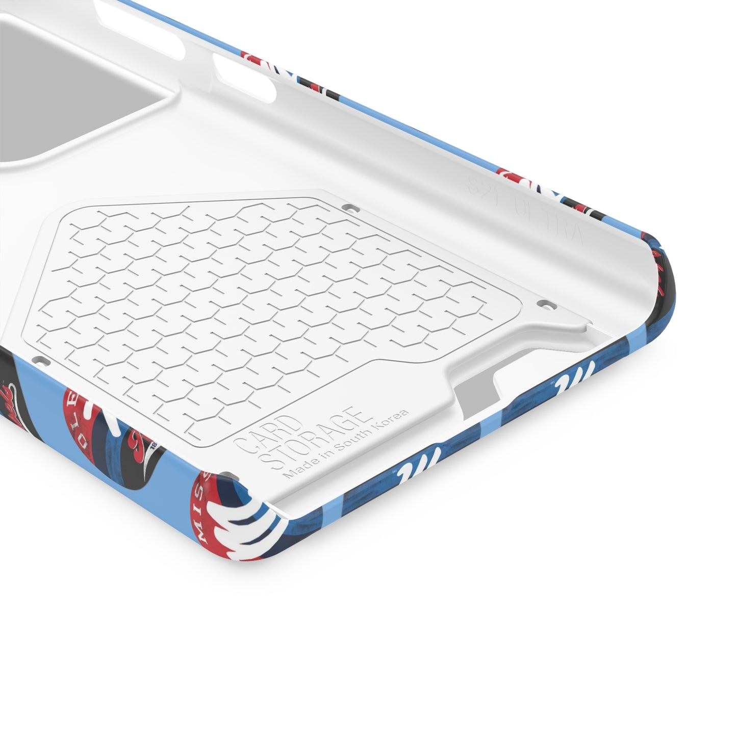 iPhone and Samsung Ole Miss "M" Rebels 1848 (BLUE) Phone Case With Card Holder