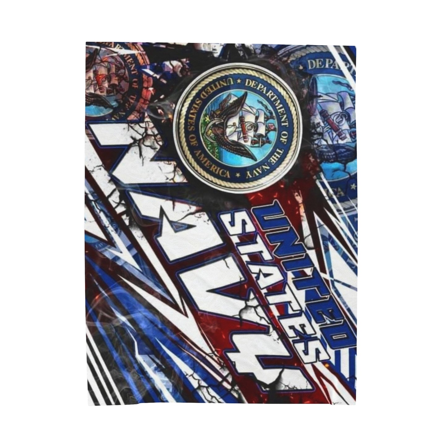 U.S. Navy Velveteen Plush Blanket