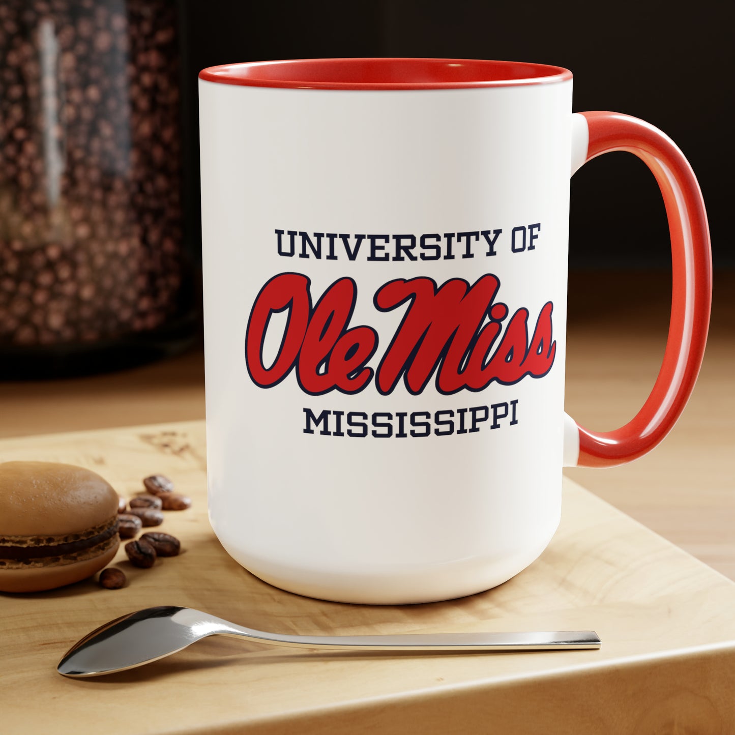 Ole Miss Two-Tone Coffee Mugs, 15oz