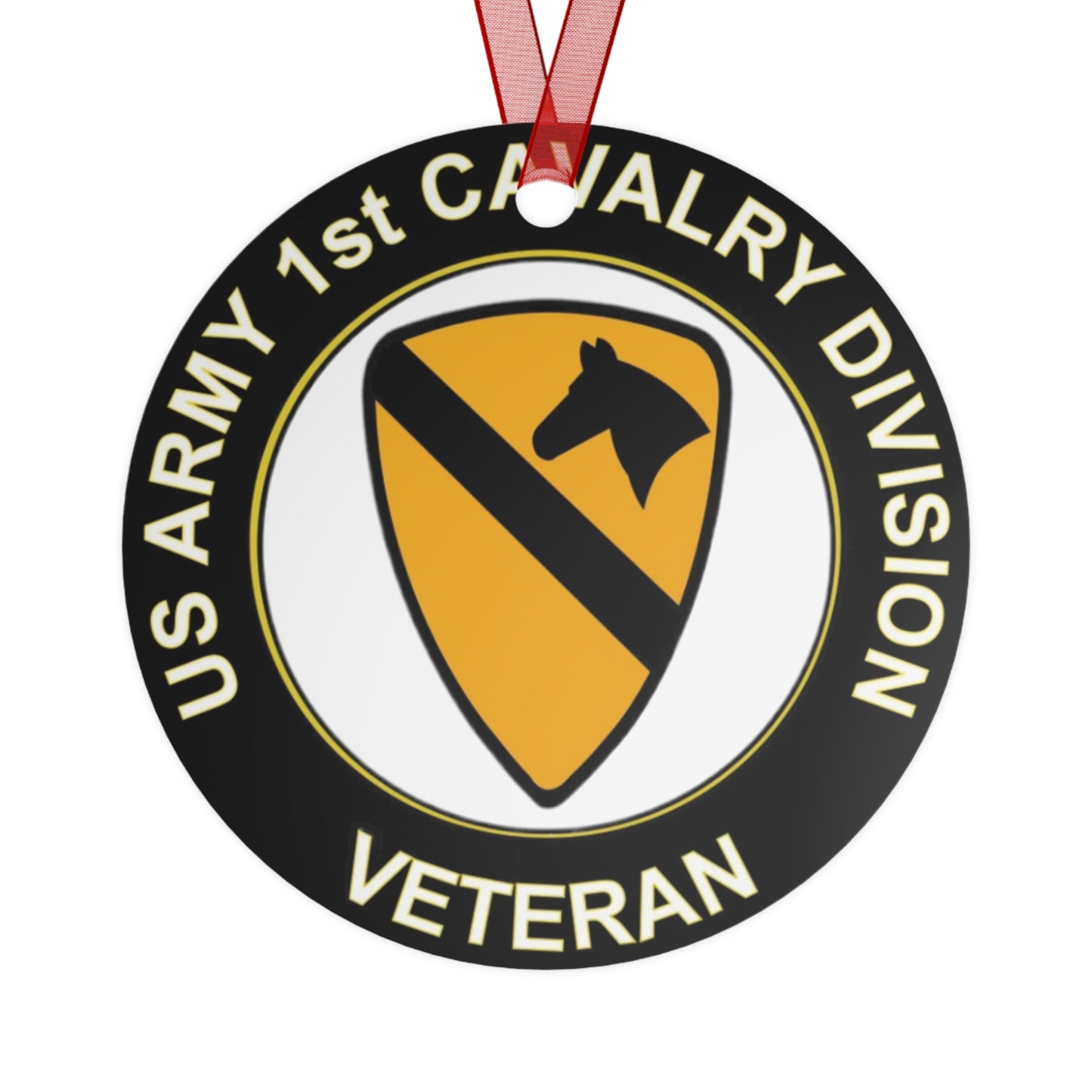1st Cavalry Veteran Soldier for Life  Metal Ornaments