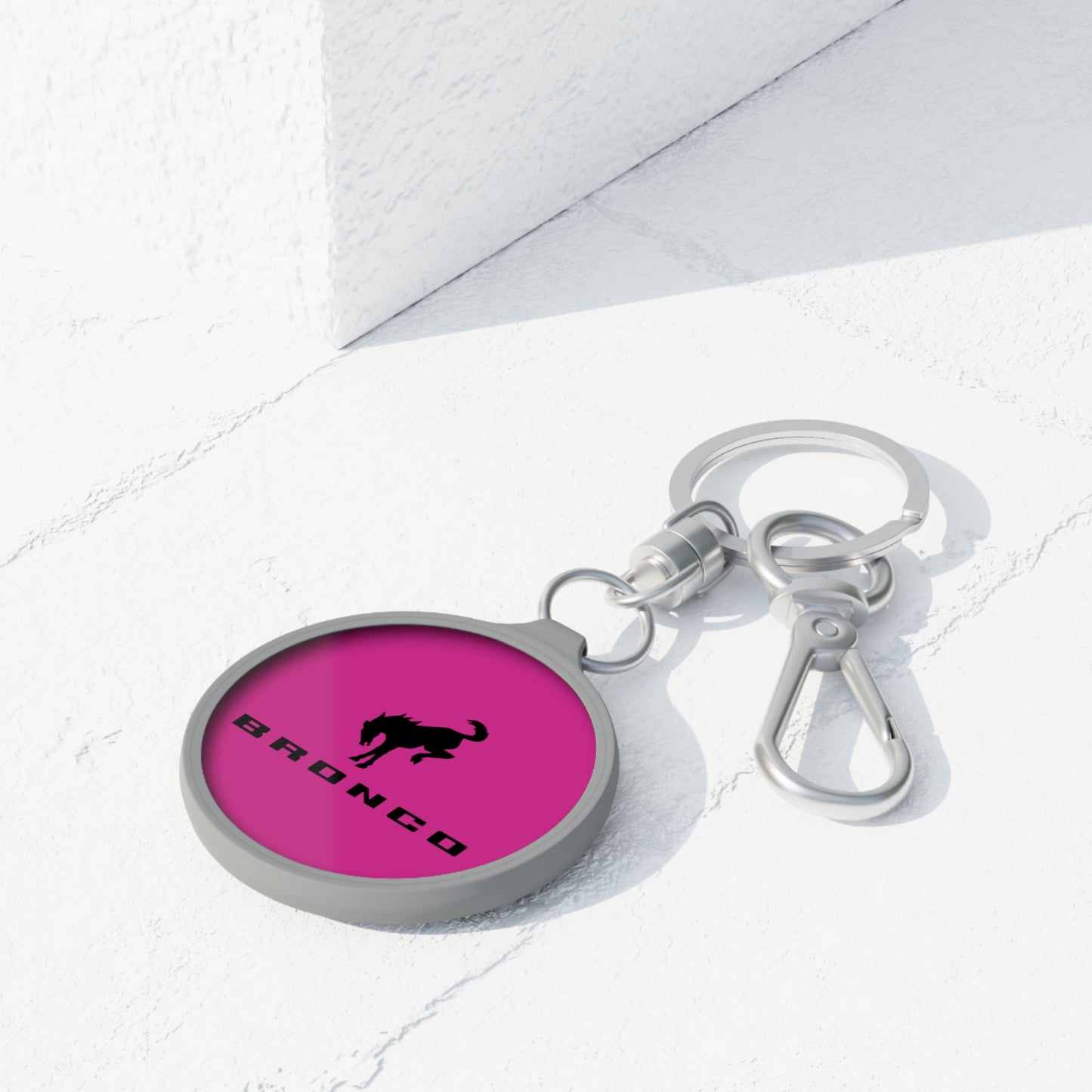 Bronco Keyring Tag (Pink)