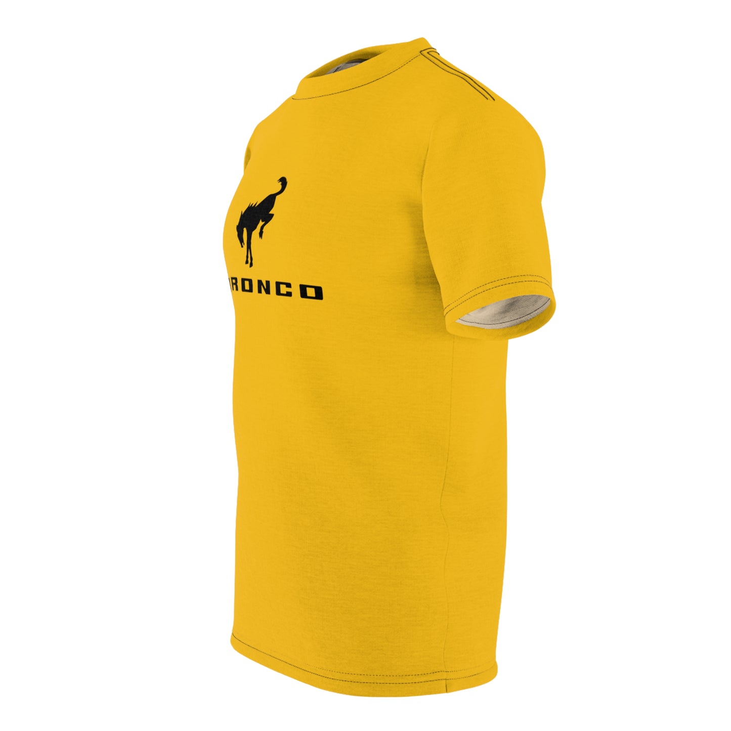 Bronco (YELLOW) Unisex Cut & Sew Tee (AOP)
