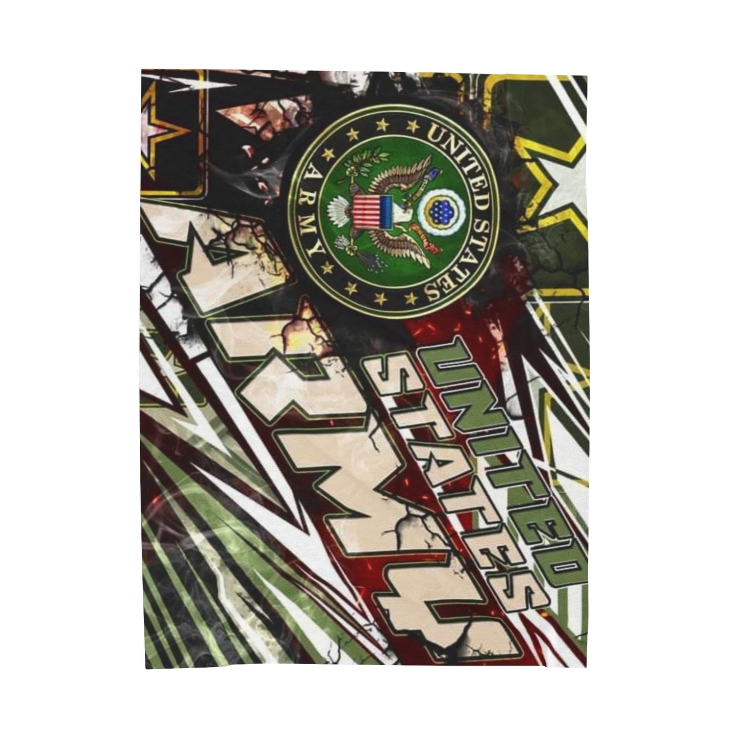 U.S. Army Velveteen Plush Blanket