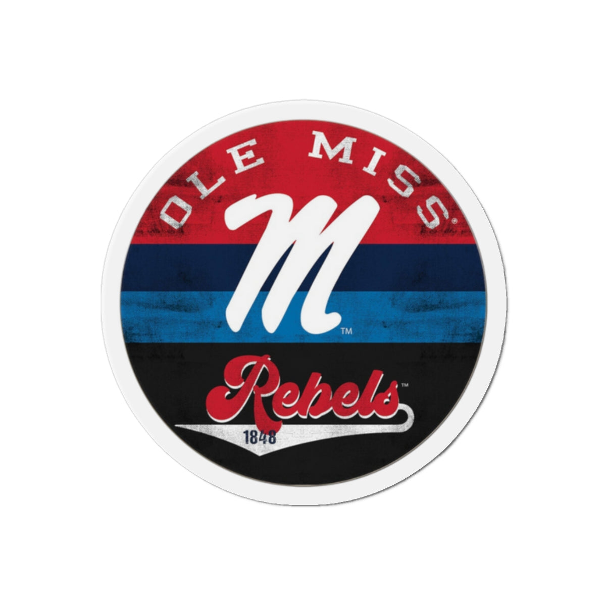 Ole Miss "M" Rebels 1848 Die-Cut Magnets