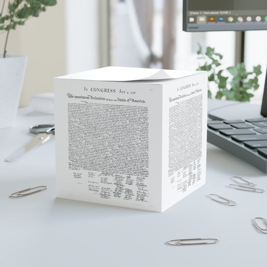 Declaration of Independence Note Cube