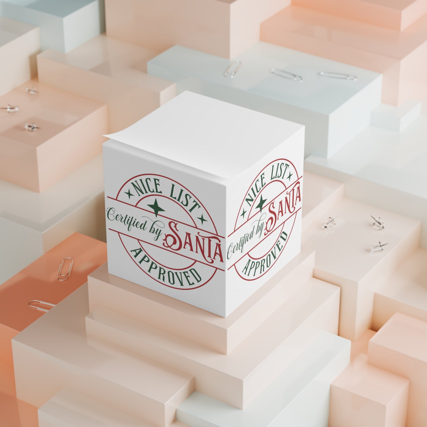 Santa's Nice List Note Cube