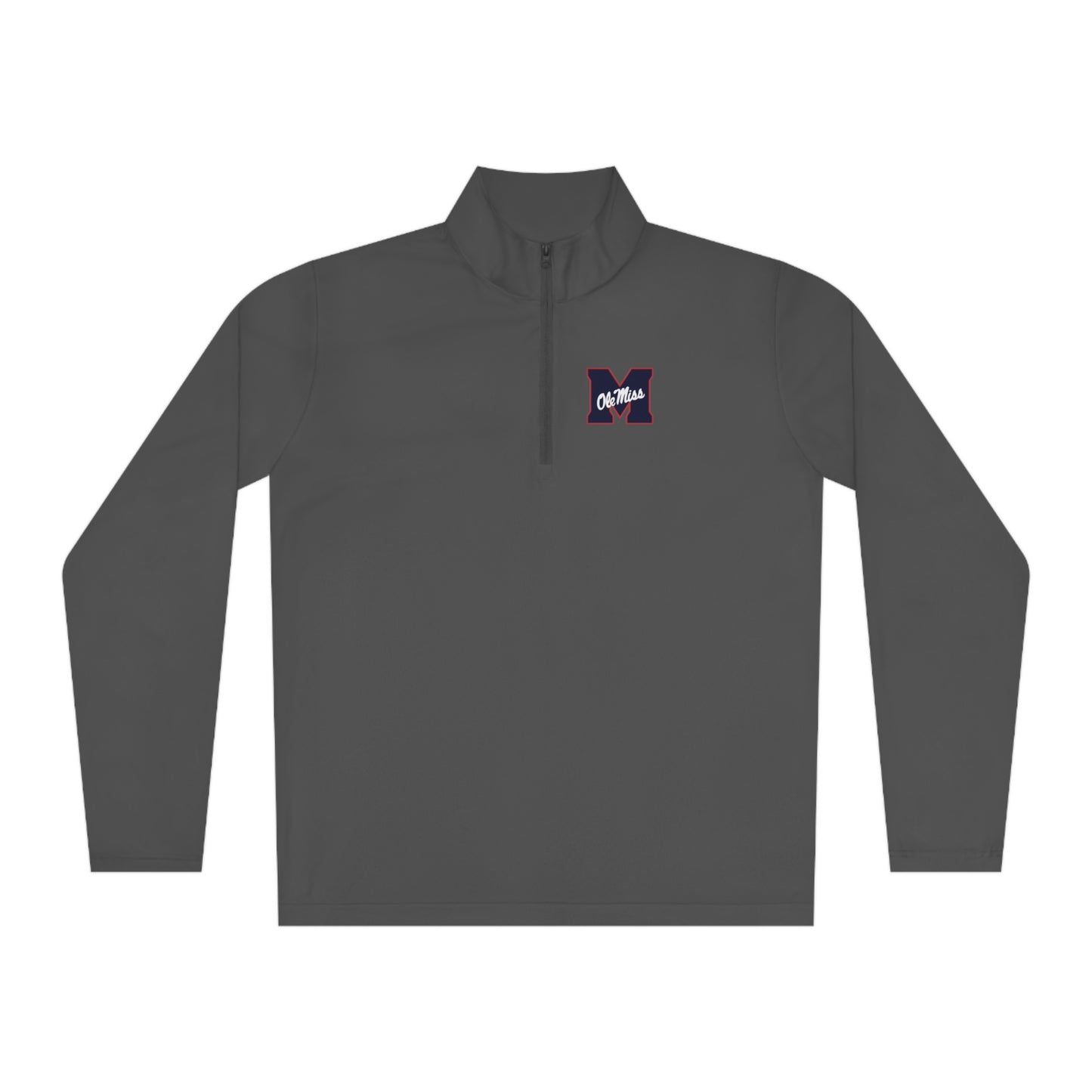 Ole Miss "M" Unisex Quarter-Zip Pullover