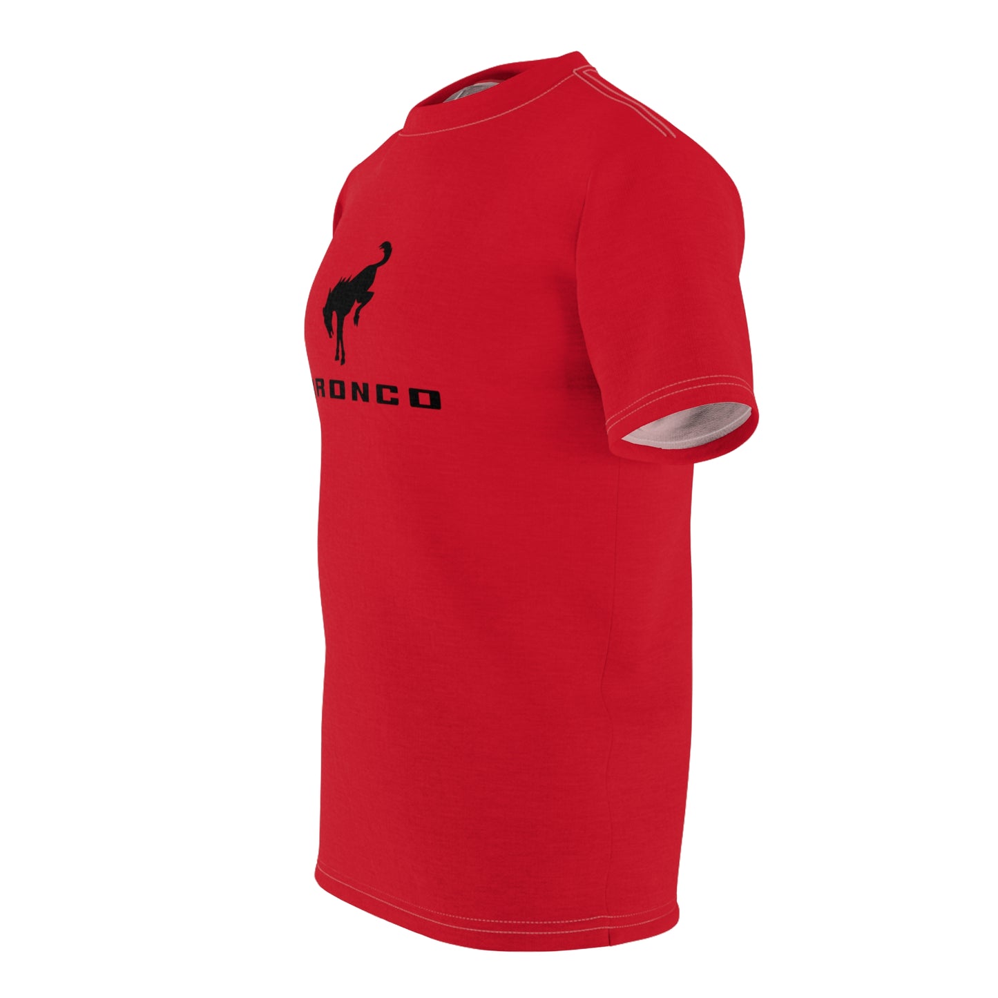 Bronco (RED) Unisex Cut & Sew Tee (AOP)